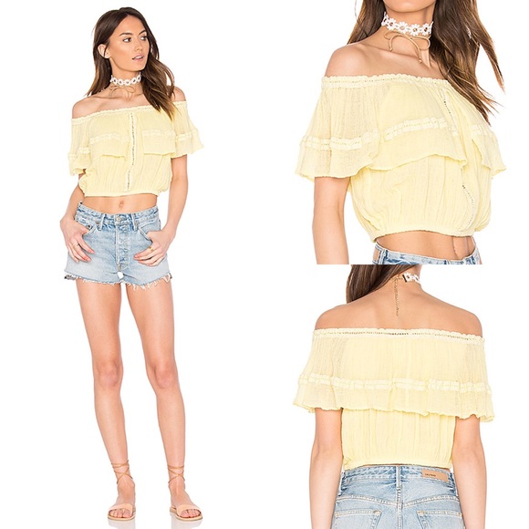 ✨HP✨ Jen’s Pirate Booty Flame Lily Crop Gauze Top - Picture 8 of 12
